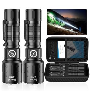 Super Bright Rechargeable Tactical Flashlight with 6 Modes