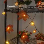 50ft Solar Pumpkin Maple Leaf String Lights