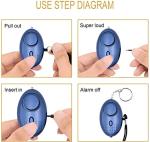 KOSIN 145DB Personal Alarm Keychain (3 Pack)