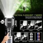 Solar Powered Tactical Flashlight with Multi-Function Tools
