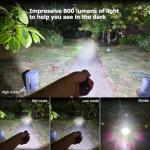 Rechargeable Self Defense Flashlight with Alarms