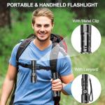 Super Bright Rechargeable Tactical Flashlight with 6 Modes