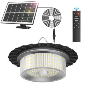 VOPHICHO 244 LED Solar Shed Light with Remote