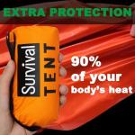 2-Person Survival Tent with Whistle & Paracord