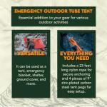 Emergency Outdoor Tube Tent with Steel Pegs