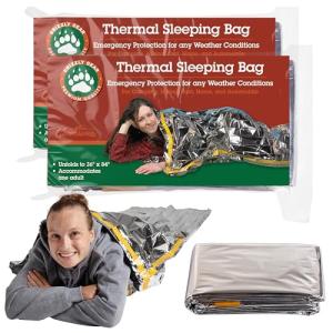 Pack of 2 Emergency Thermal Mylar Sleeping Bags