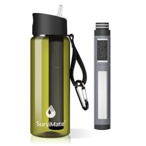 SurviMate Portable 5-Stage Water Filter Bottle