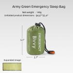 2 Pack Portable Emergency Sleeping Bags with Compass