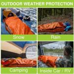 2 Pack Portable Emergency Sleeping Bags with Compass