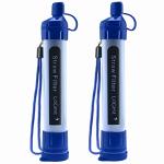 2 Pack Portable Water Filter Straws for Survival