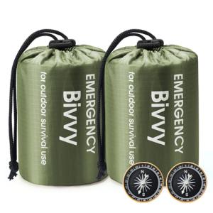 Esky Emergency Sleeping Bag with Compass - 2 Pack