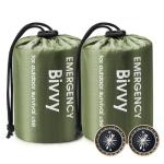 Esky Emergency Sleeping Bag with Compass - 2 Pack