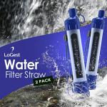2 Pack Portable Water Filter Straws for Survival