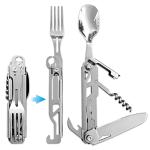 6-in-1 Camping Utensils Set with Cutlery Tools
