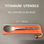Titanium Camping Utensil Set - Fork, Spoon, Knife
