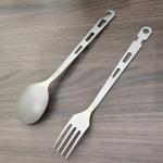 Titanium Camping Utensil Set - Fork, Spoon, Knife