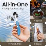 Orblue 4-in-1 Camping Utensil Set, 2-Pack
