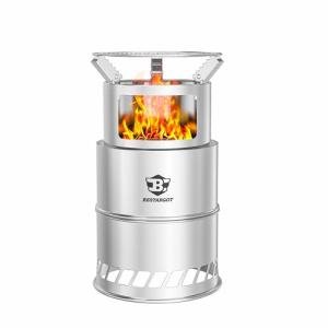 Bestargot Portable Smokeless Camping Wood Stove