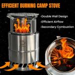 Bestargot Portable Smokeless Camping Wood Stove