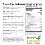 Freeze-Dried Mushrooms for Emergency Food Supply