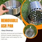 Bestargot Portable Smokeless Camping Wood Stove