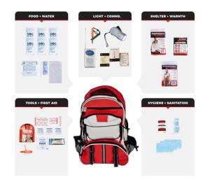 72-Hour Emergency Survival Backpack with Essentials