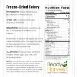 Freeze-Dried Celery - Essential Camping Pantry Food