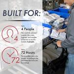 Gray Urban Survival Bug-Out Bag for 4 People