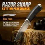 Tactical Hunting Knife with Sheath and Grip