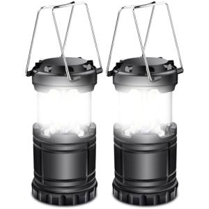 Portable LED Battery Powered Survival Lanterns - 2 Pack