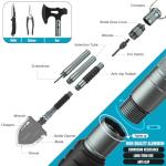 ZENHOSIT Folding Survival Shovel and Axe Combo