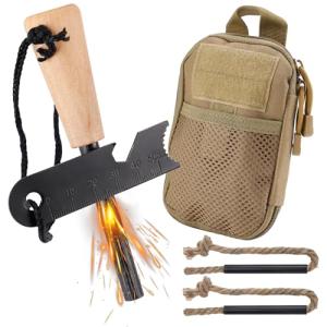 Fire Starter Kit with Magnesium Rod and Accessories