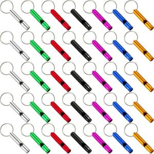 35-Piece Emergency Whistle Set with Keychain