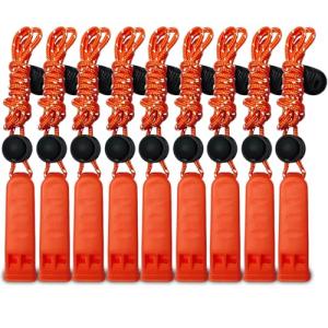 Amzonly 120dB Emergency Whistle - 9 Pack