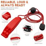Super Loud Emergency Whistles with Reflective Lanyard