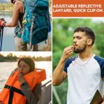 Super Loud Emergency Whistles with Reflective Lanyard