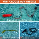 Super Loud Emergency Whistles with Reflective Lanyard