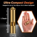 Brass Emergency Whistles with Tangle-Free Lanyard - 2 Pack