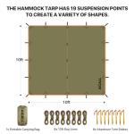 10x10 Waterproof Camping Tarp for Outdoor Use