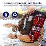 Portable Water Filter for Hiking and Emergencies (2 Pack)