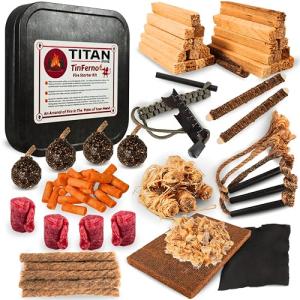 Titan PPE TinFerno Fire Starter Kit, 100 Pieces