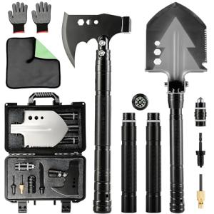 Heavy Duty Foldable Shovel with Multi-Tool Kit