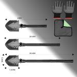 Compact Tactical Shovel Multi-Tool Survival Kit