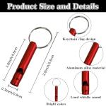 12 Pack Aluminum Emergency Whistles with Keychain