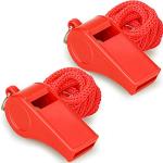 Hipat Red Emergency Whistles - 2 Pack Set
