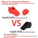 Hipat Red Emergency Whistles - 2 Pack Set