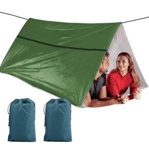 2 Pack Mylar Emergency Tent for 2 People