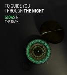 Large Waterproof Brass Compass with Keychain Loop