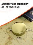 Large Waterproof Brass Compass with Keychain Loop