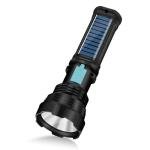 Solar Flashlight with 1500 Lumens and Rechargeable Battery